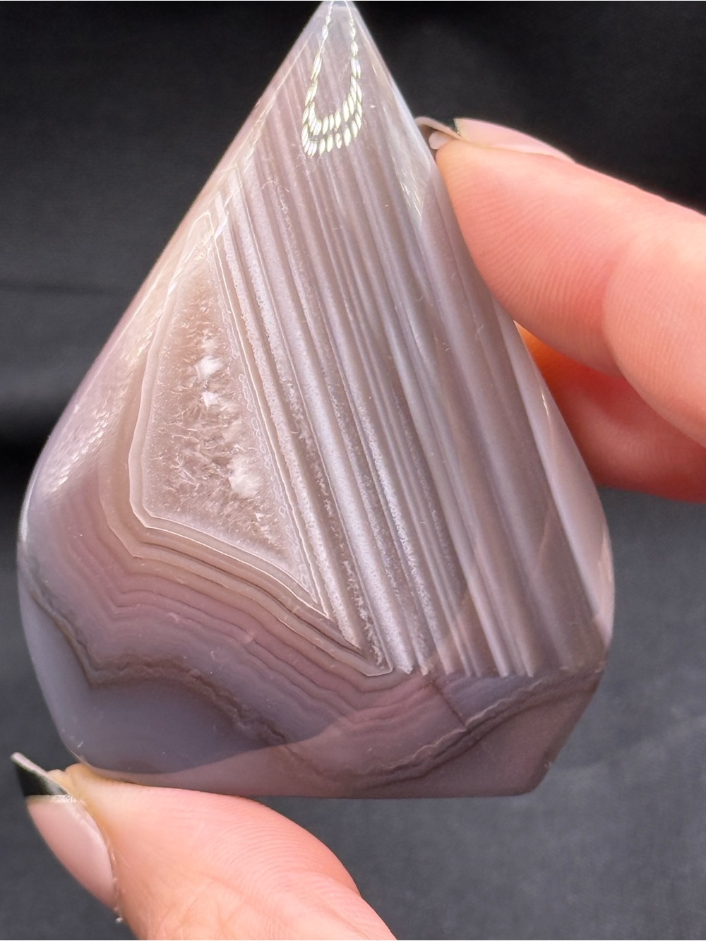 Natural Swazi Agate (Mozambique Agate) Polished Flame Freeform